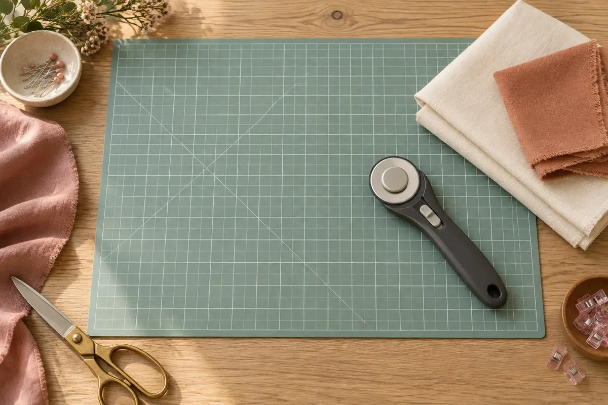 Illustratives Nähmotiv zum Thema Schneidematte für Cricut Joy – Tipps, Größenwahl und Pflegehinweise